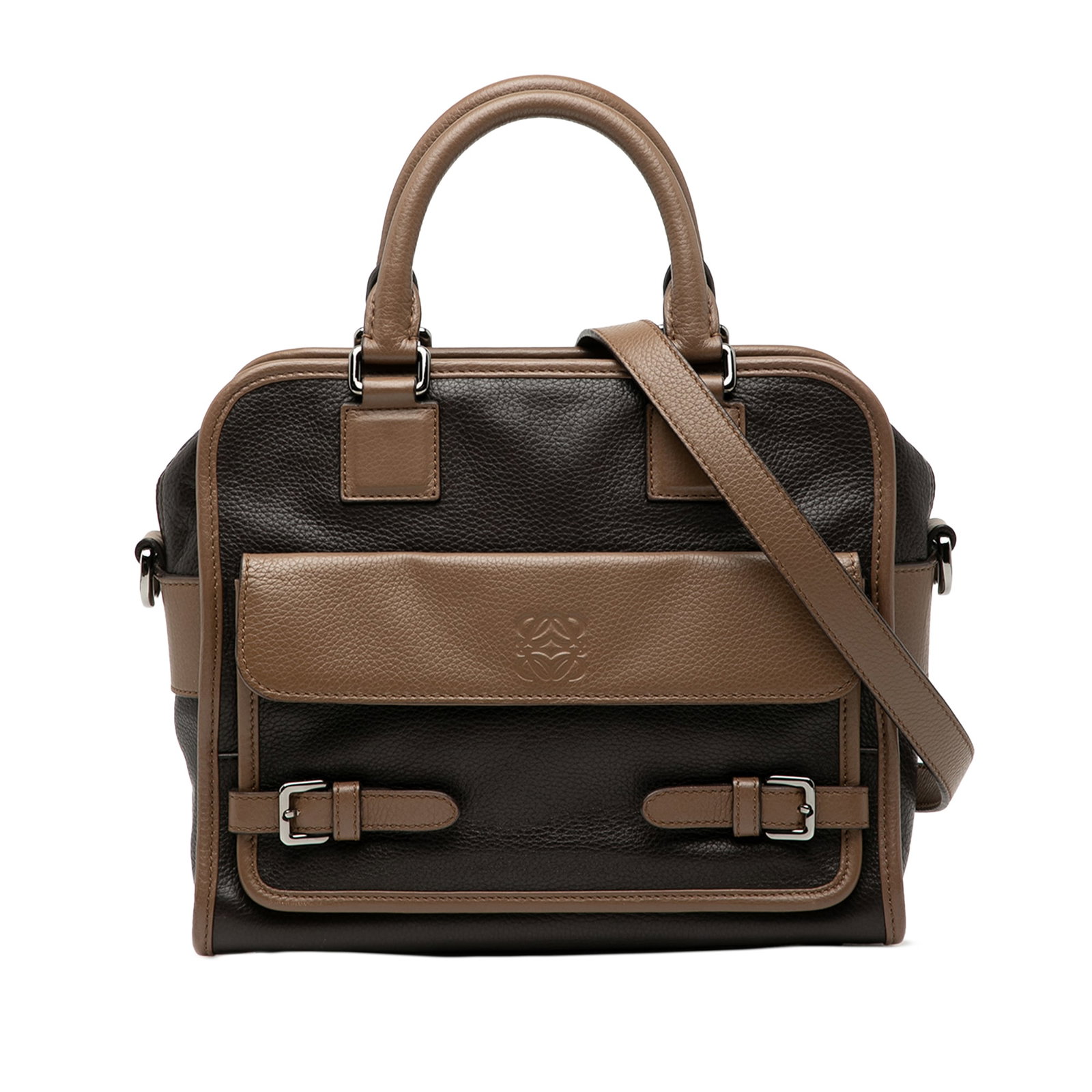 Loewe Cruz Satchel in Two Tone Grained Calfskin Leather with Adjustable Strap (1 of 6)