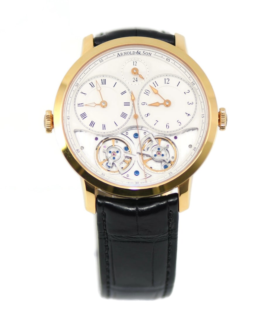 Arnold & Son DBG Equation GMT 18K Rose Gold Wristwatch 44mm with Box and Papers (1 of 3)