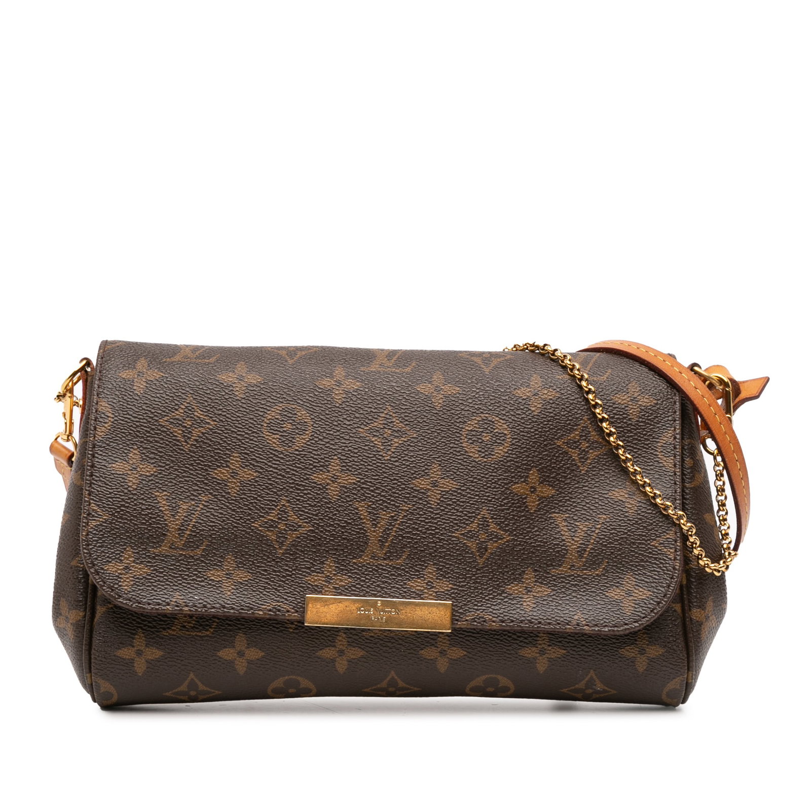 Louis Vuitton Monogram Favorite MM Bag with Gold Chain Strap (1 of 11)