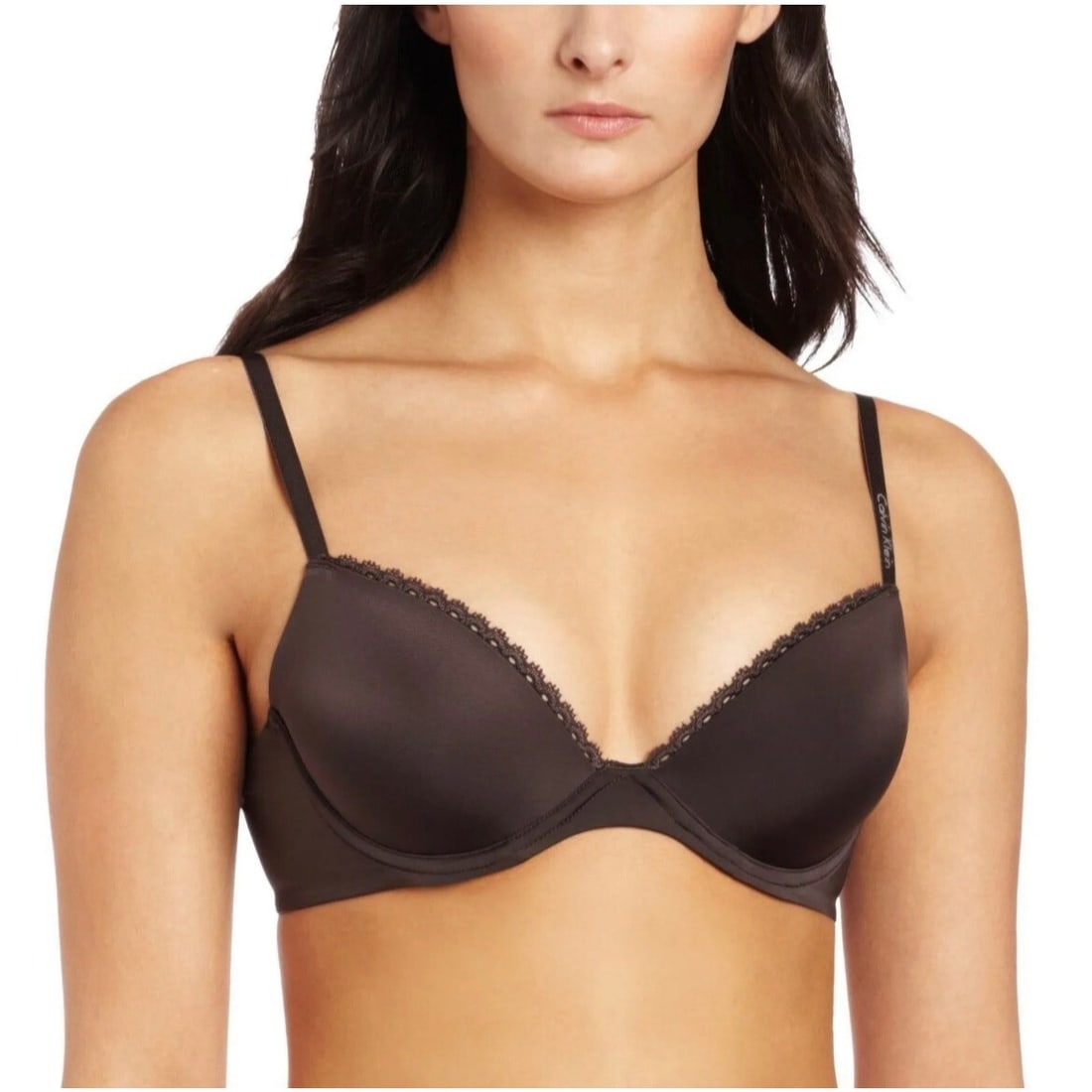 Calvin Klein Seductive Comfort Push Up Bra 32DDD Dark Brown (1 of 4)