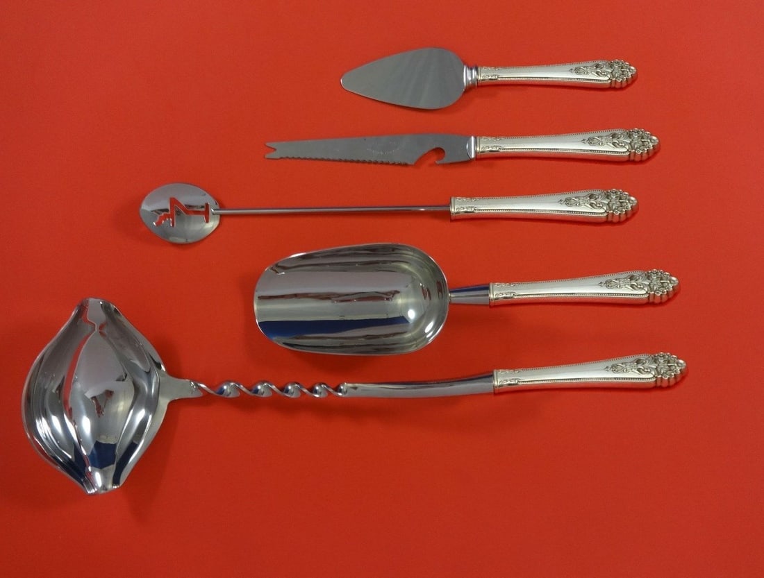 Queen's Lace International Sterling Silver 5pc Cocktail Bar Set (1 of 1)