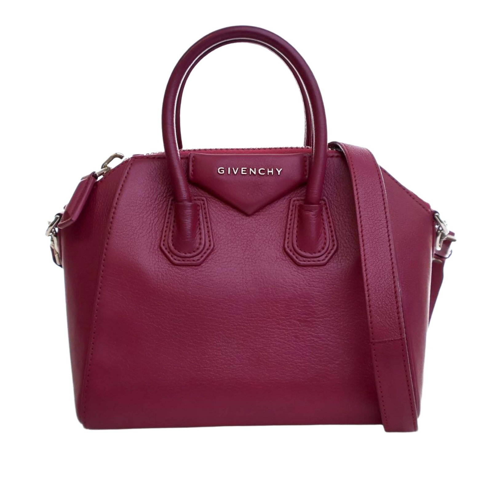 Givenchy Antigona Mini Satchel in Pink Goatskin Leather with Shoulder Strap (1 of 15)