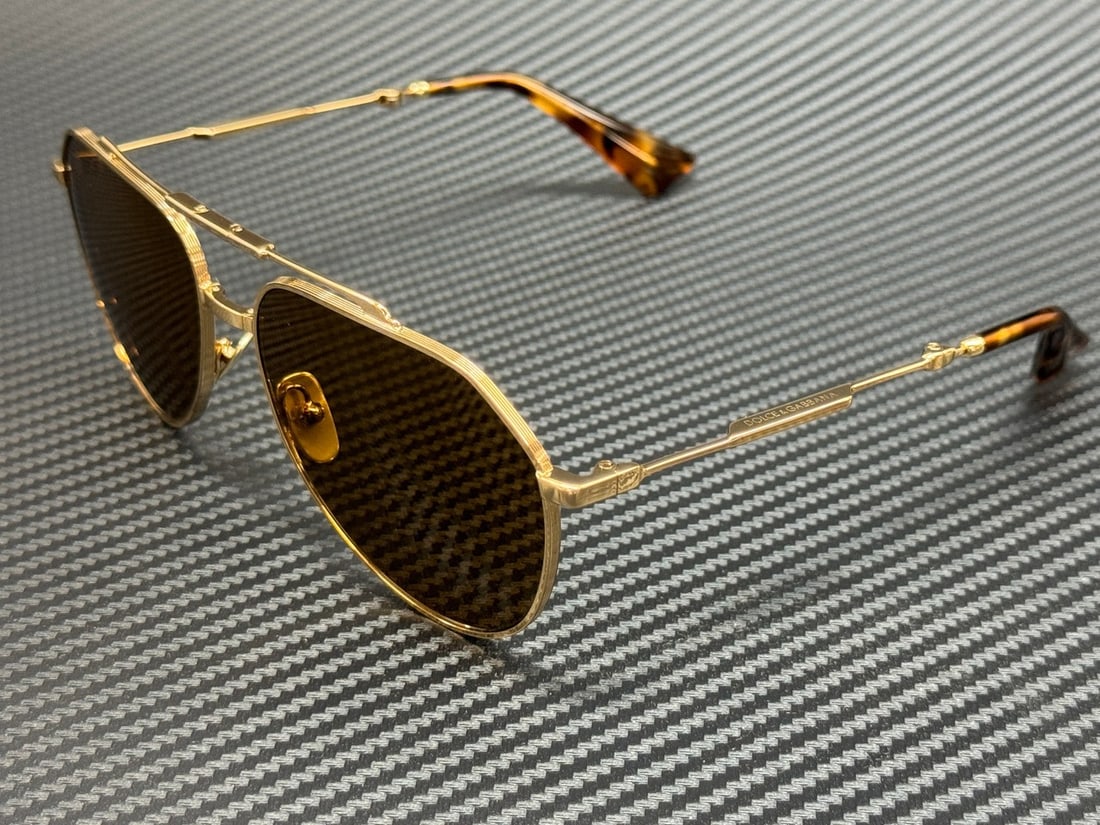 Dolce&Gabbana DG2302 Gold Frame Unisex Sunglasses 60mm Authentic: Dolce&Gabbana DG2302 Gold Frame Unisex Sunglasses 60mm Authentic Elevate your style with these Dolce & Gabbana DG2302 sunglasses. Featuring a luxurious gold frame and rich brown lenses, these unisex s