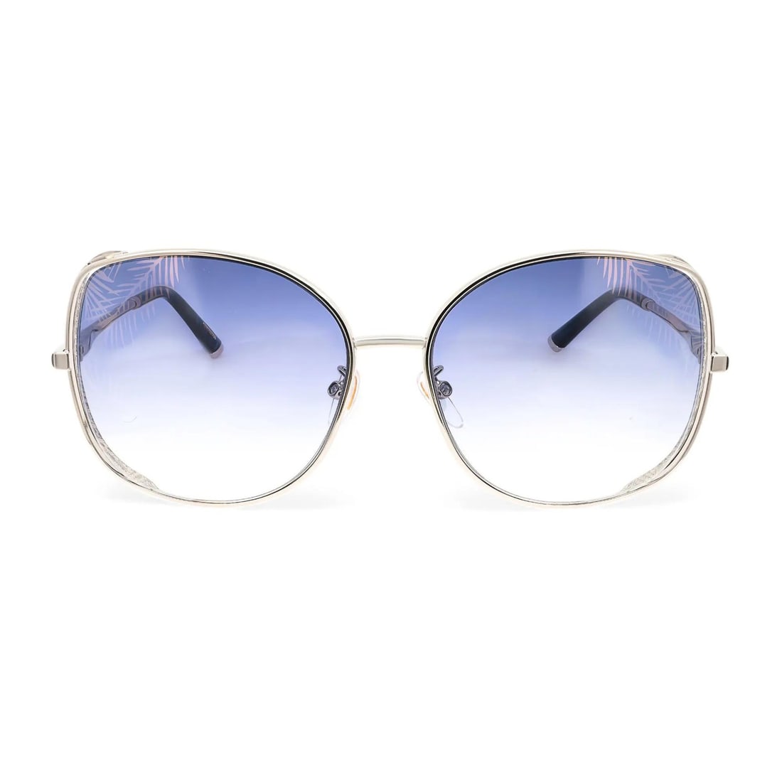Chopard 95221-0517 Shiny Light Gold Aviator Sunglasses with Blue Gradient Lenses (1 of 5)