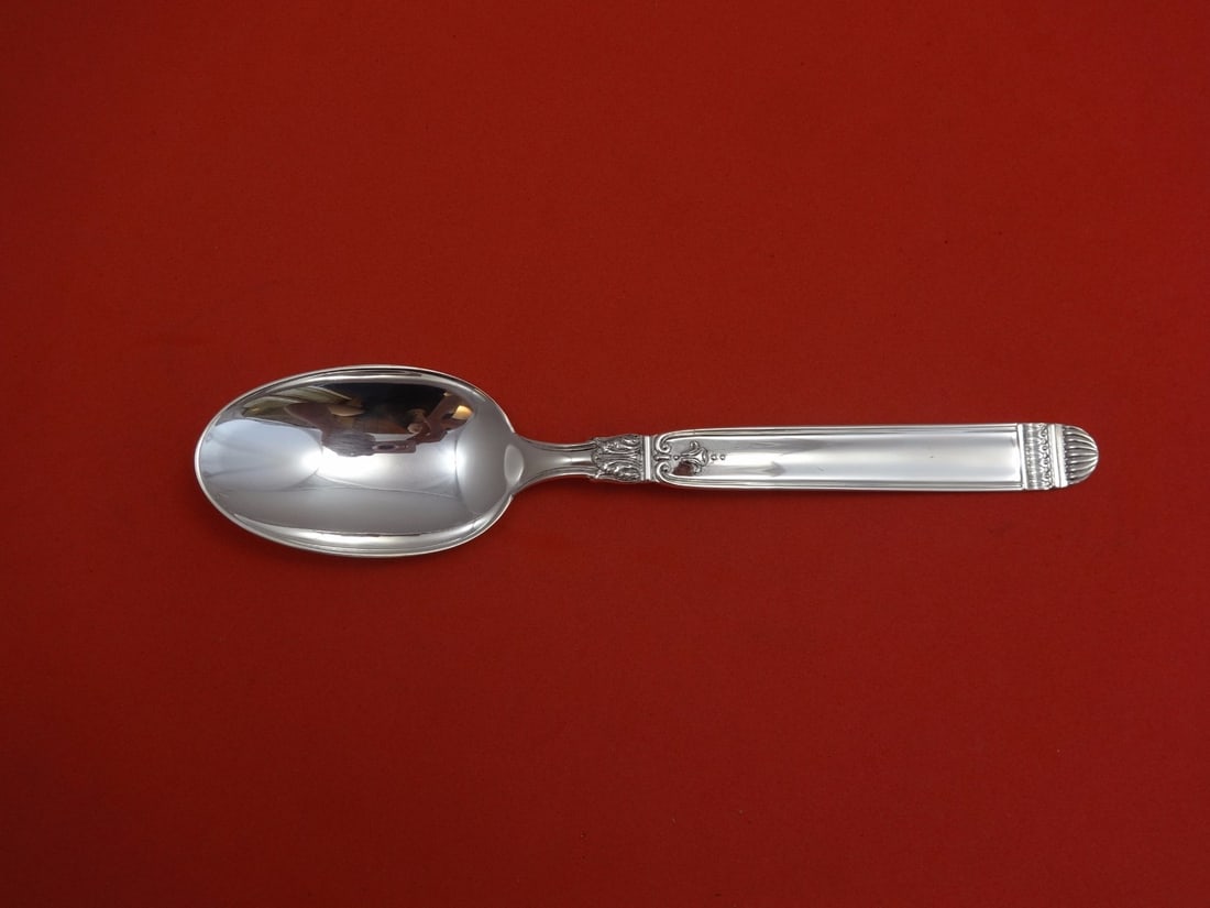 Fina-Italy Impero Direttorio Sterling Silver Serving Spoon 9.5": Fina-Italy Impero Direttorio Sterling Silver Serving Spoon 9.5" This exquisite serving spoon from the Impero Direttorio pattern by Fina-Italy is crafted from high-quality sterling silver. Measuring 9