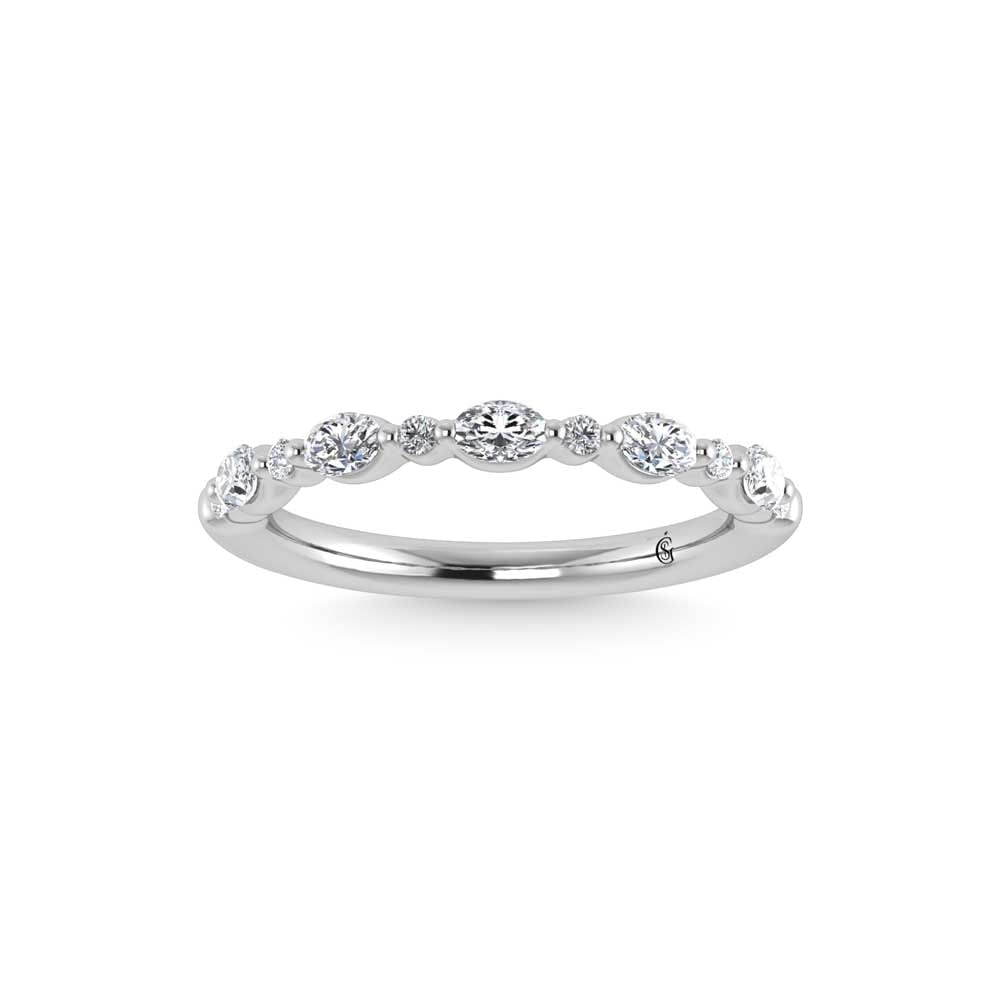 14K White Gold Lab Grown Diamond 3/8 Ct.Tw. Stackable Band (1 of 4)