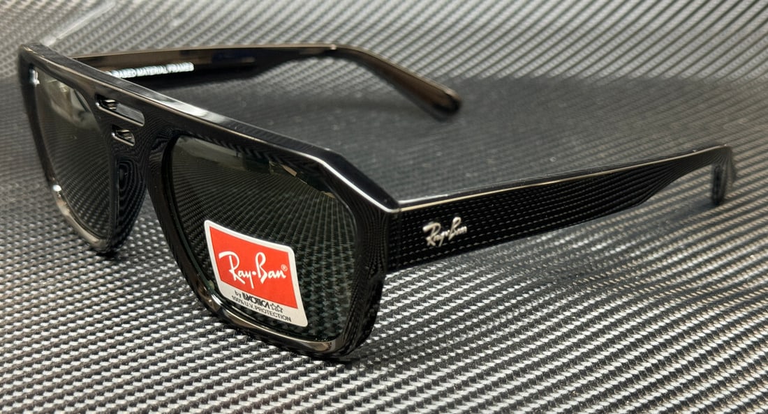 RAY BAN RB4397 667771 Black Green Unisex Sunglasses 54mm (1 of 5)