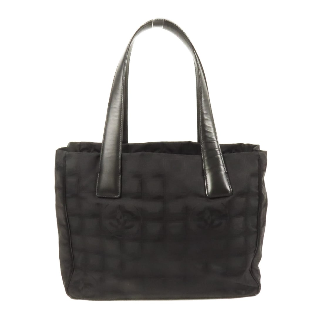 Chanel Black Nylon CC Logo Handbag from France (1 of 13)