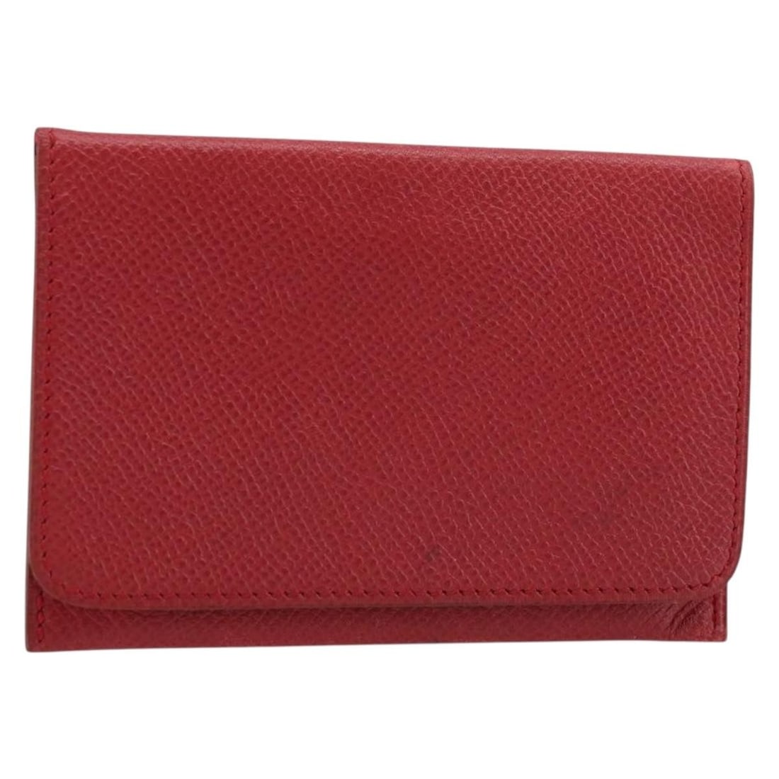 Red Leather Hermes Card Holder Made in France (1 of 16)