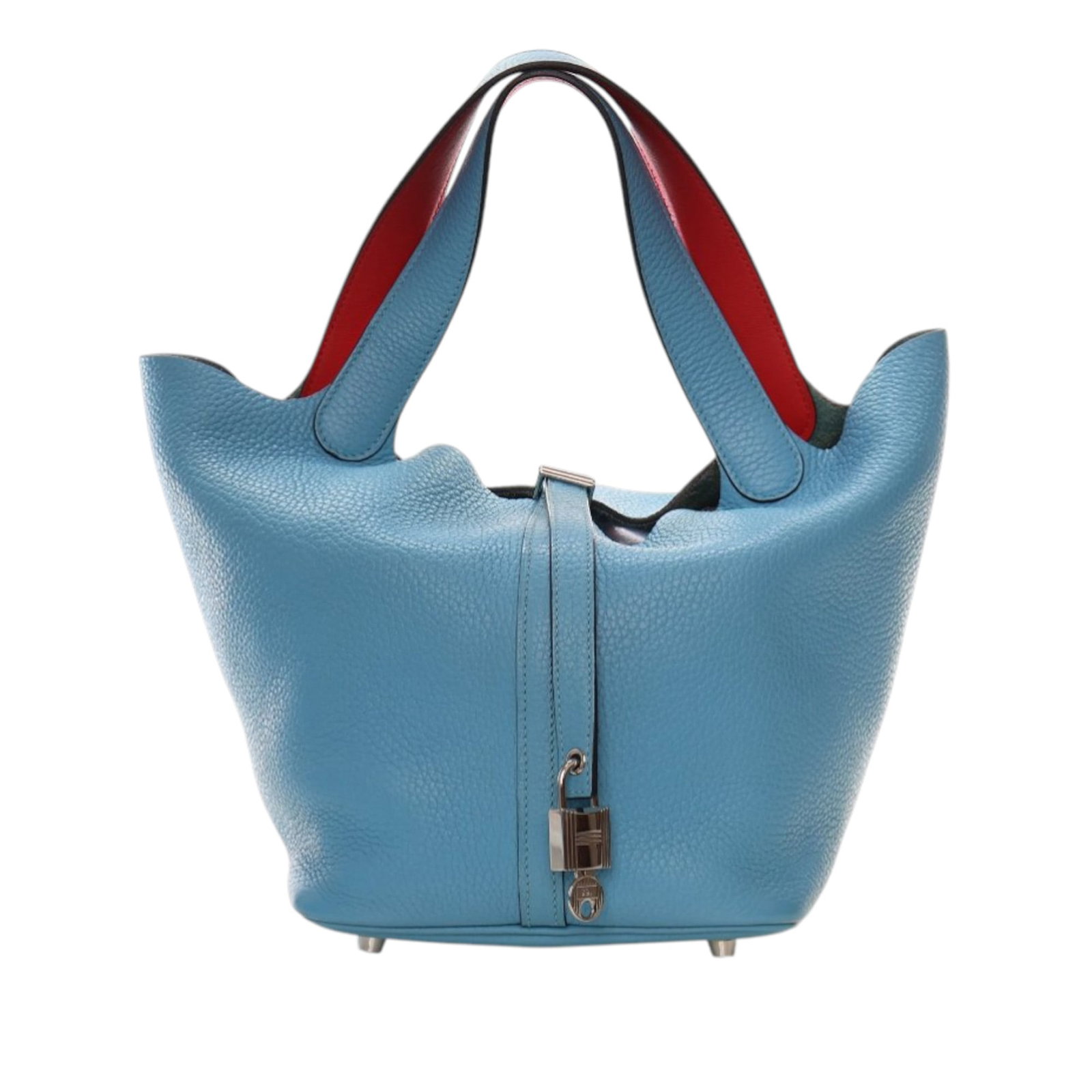 Hermes Picotin Lock 22 Eclat Bag Clemence Bleu du Nord Rouge de Coeur (1 of 15)