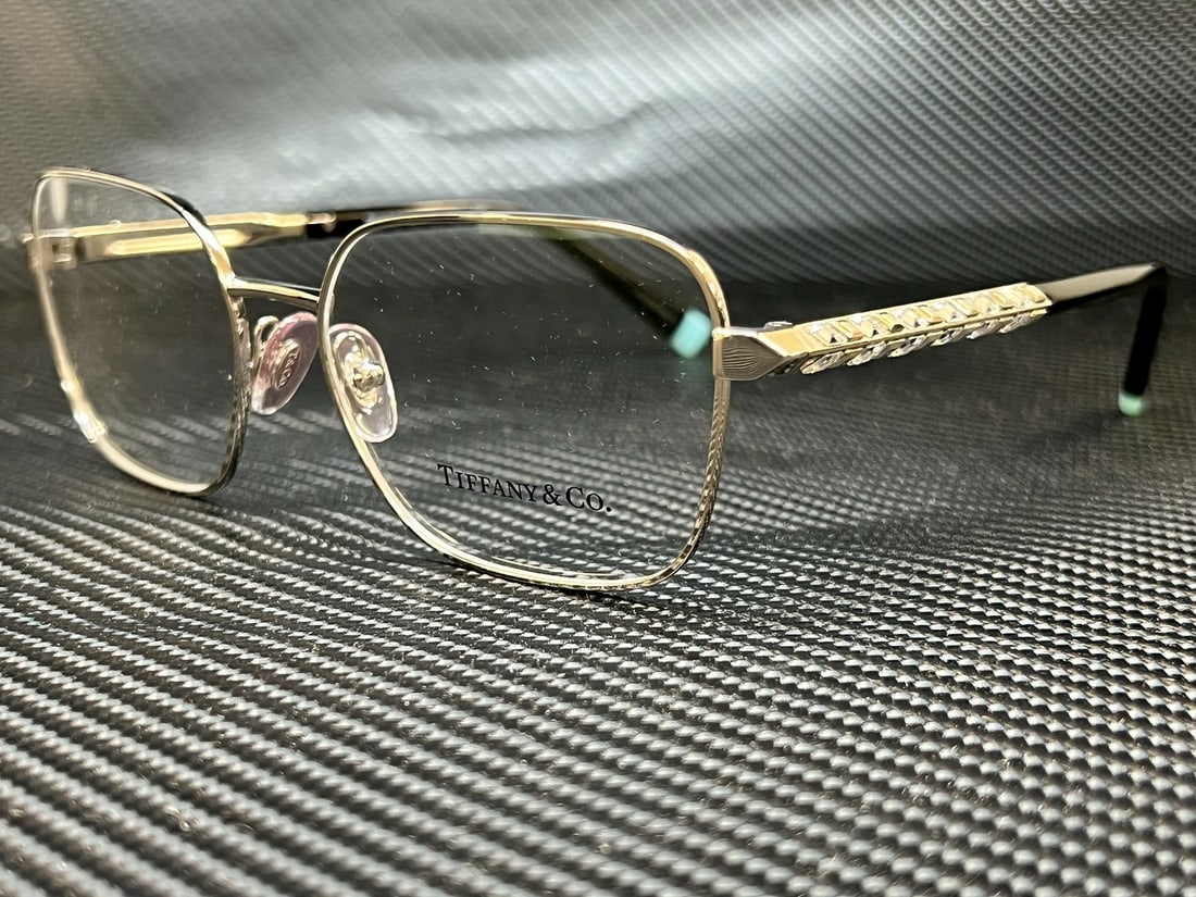 Tiffany & Co. TF1140B 6162 Silver Rectangle Women's Eyeglasses with Authenticity (1 of 4)