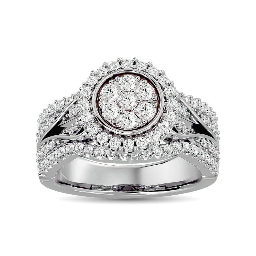 Diamond Engagement Ring 1 Ct.tw in 10K White Gold: Diamond Engagement Ring 1 Ct.tw in 10K White Gold 10k White Gold Stone Color: Gh Stone Clarity: I1 Each ring is presented in standard size 6.5. Complimentary resizing is available between sizes 510 (i
