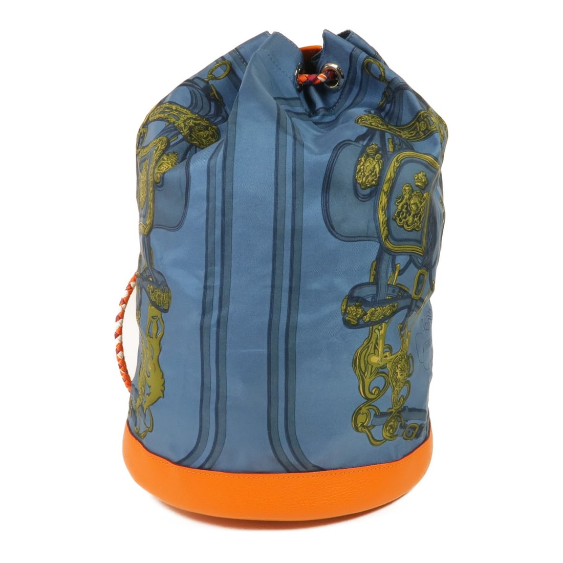 HERMES Soie Cool Rucksack Backpack Calfskin Leather Blue Orange (1 of 16)