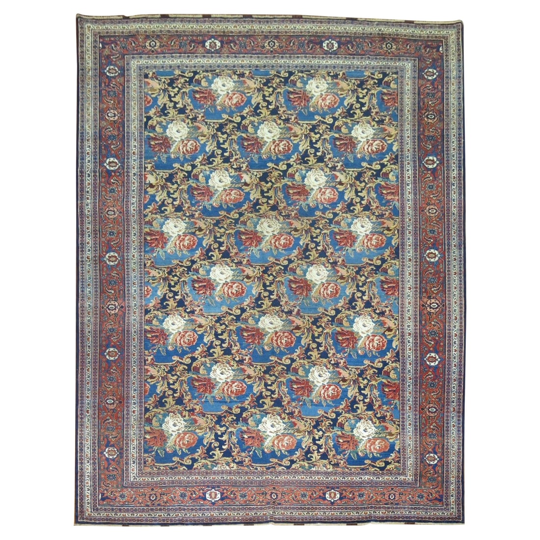 Zabihi Collection Persian Bidjar Floral Rug 8'1" x 11' Hand-Knotted Wool Iran 1920 (1 of 10)
