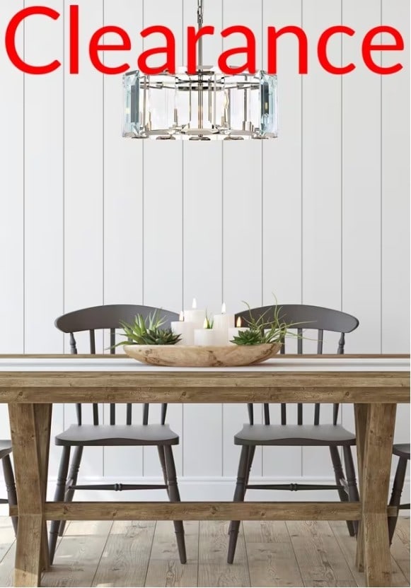 Monaco 6 Light 26 Inch Glass Chandelier in Polished Nickel for Dining or Living Room: Monaco 6 Light 26 Inch Glass Chandelier in Polished Nickel for Dining or Living Room This modern chandelier features a polished nickel finish and clear glass construction, offering a sleek and elegant