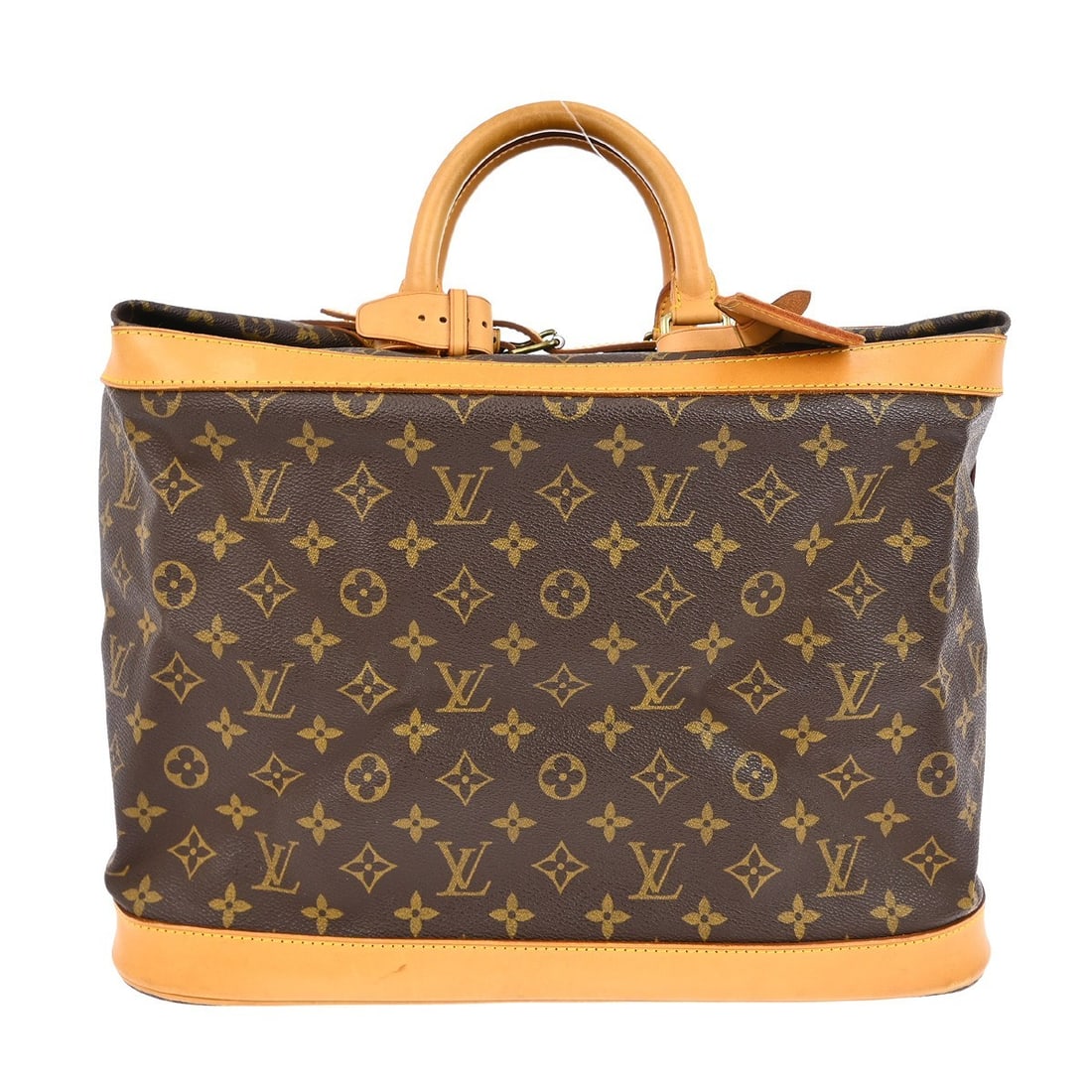 Louis Vuitton Cruiser 40 Monogram Canvas Top Handle Bag M41139 Brown: Louis Vuitton Cruiser 40 Monogram Canvas Top Handle Bag M41139 Brown This Louis Vuitton Monogram Cruiser 40 travel handbag features the iconic monogram canvas exterior with a top handle design and zip
