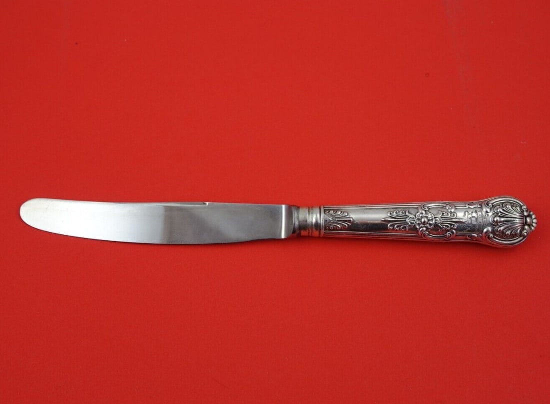 Garrard & Co Queens Sterling Silver Modern Dinner Knife 10 1/4" (1 of 3)