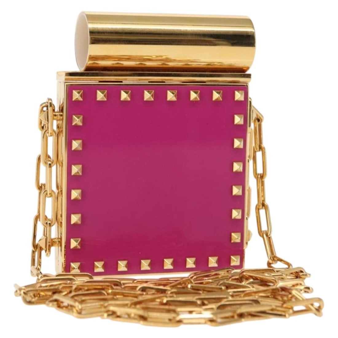 VALENTINO Metal Pink Cosmetic Pouch Lipstick Holder Auth BA6885 (1 of 18)