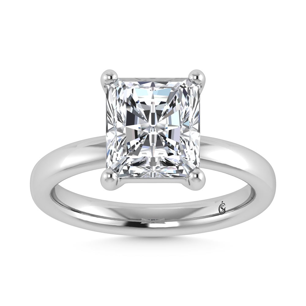 14K White Gold Lab Grown Diamond 5 ct.tw. IGI Certified Radiant Shape Solitaire Engagement Ring (1 of 4)