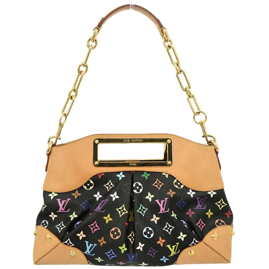 Louis Vuitton Black Multicolor Judy MM Handbag M40256 Monogram Canvas (1 of 11)