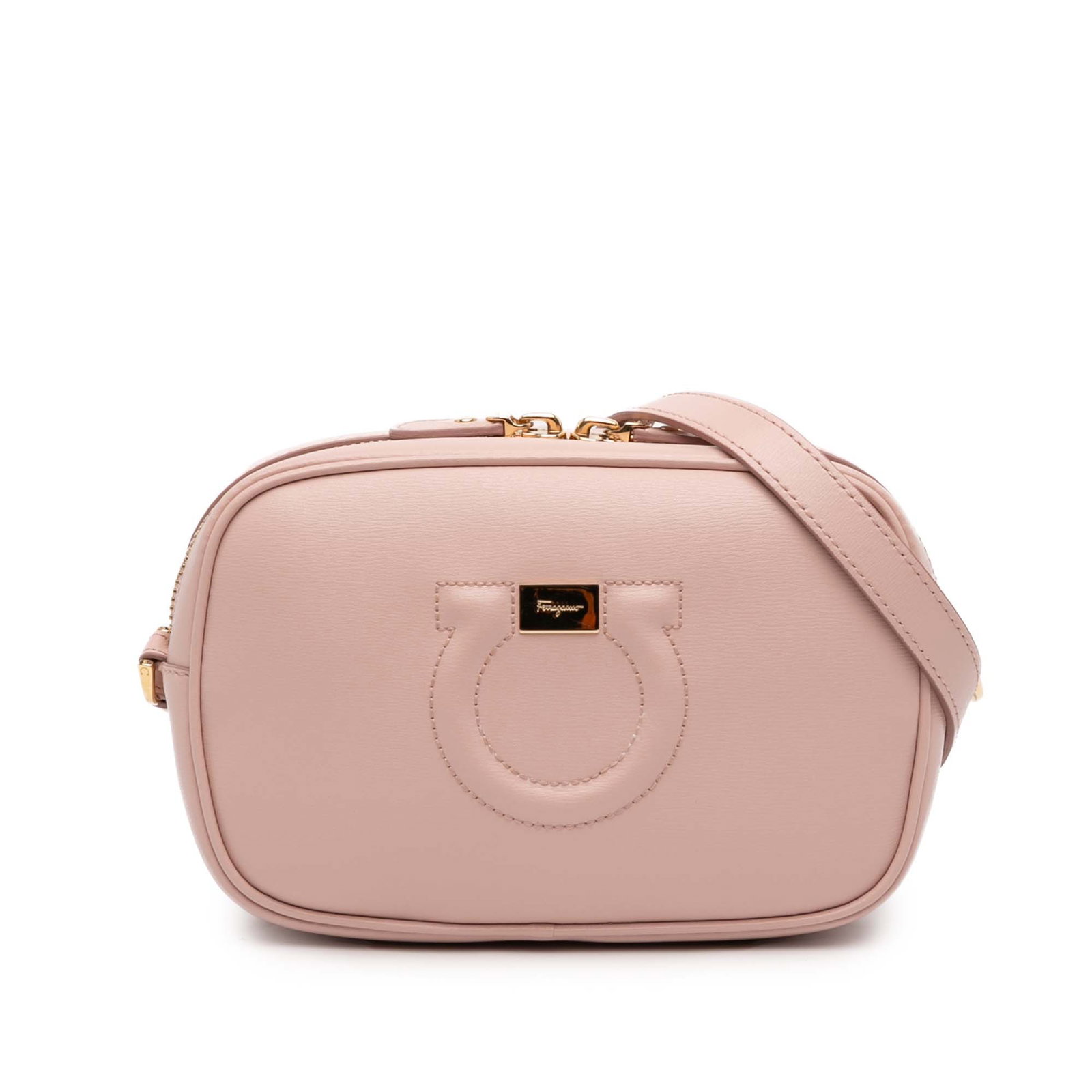 Pink Leather Gancini Crossbody Camera Bag by Ferragamo (1 of 10)