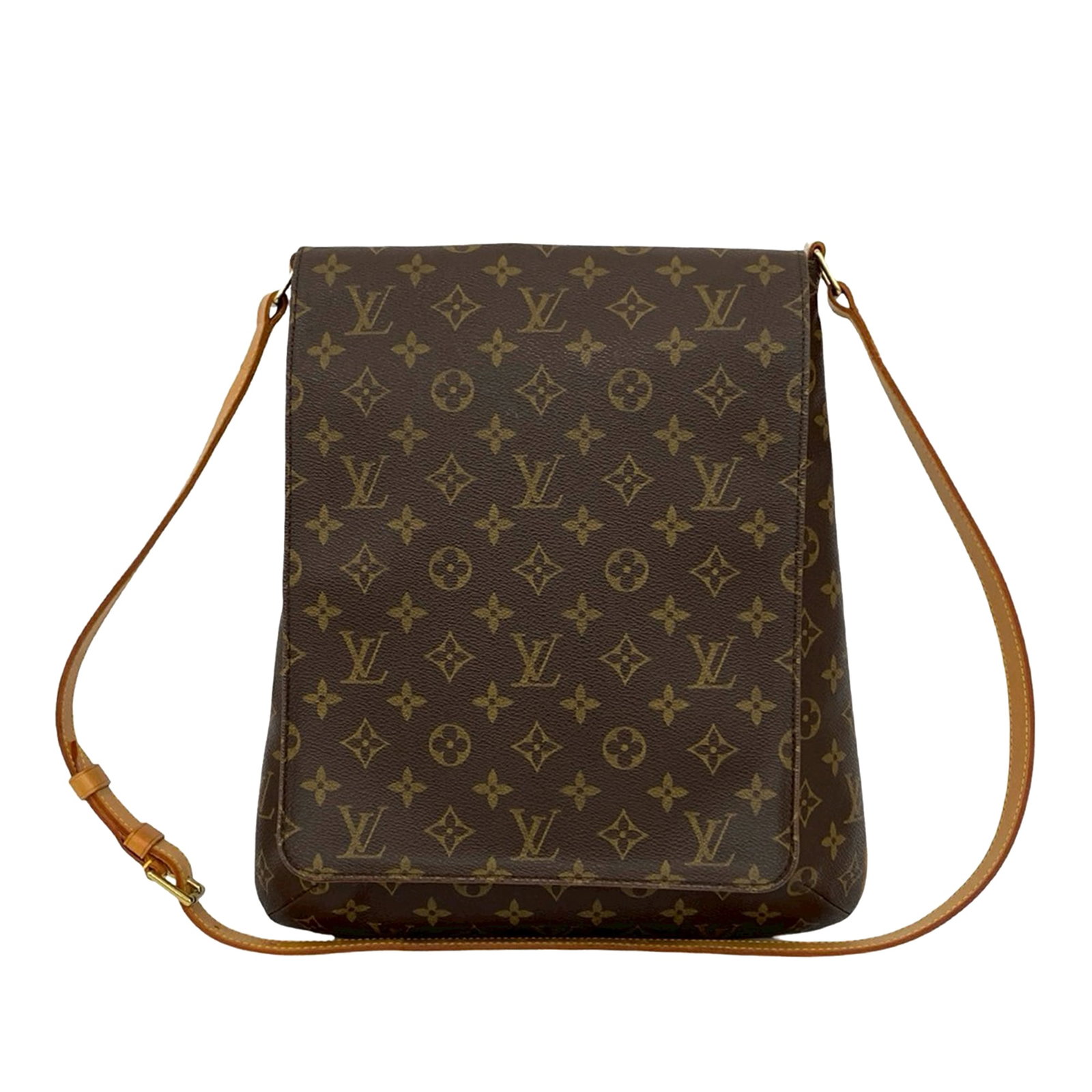 Louis Vuitton Musette Salsa GM Brown Monogram Canvas Shoulder Bag (1 of 9)