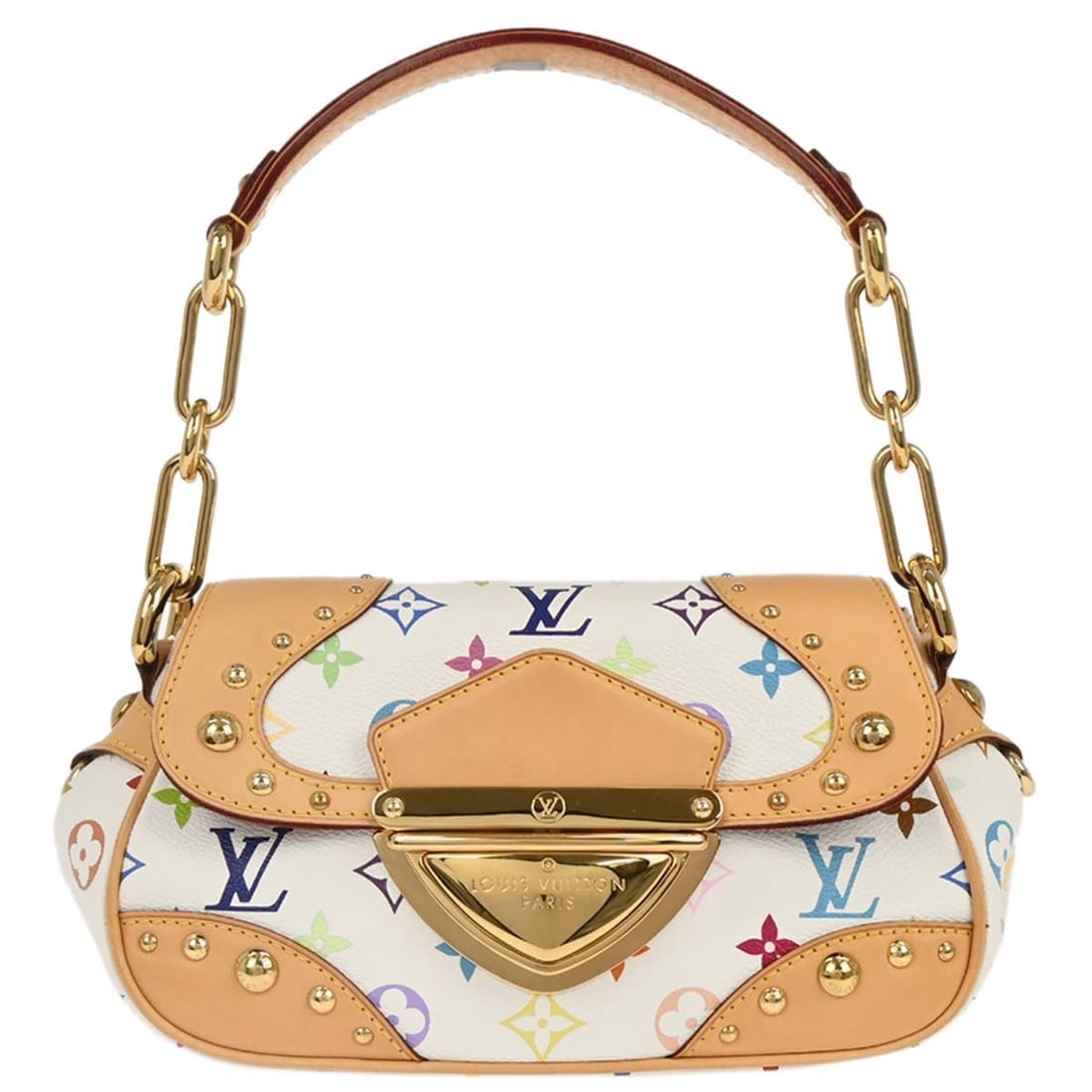 Louis Vuitton Marilyn Top Handle Bag White Multicolor Monogram Canvas (1 of 11)