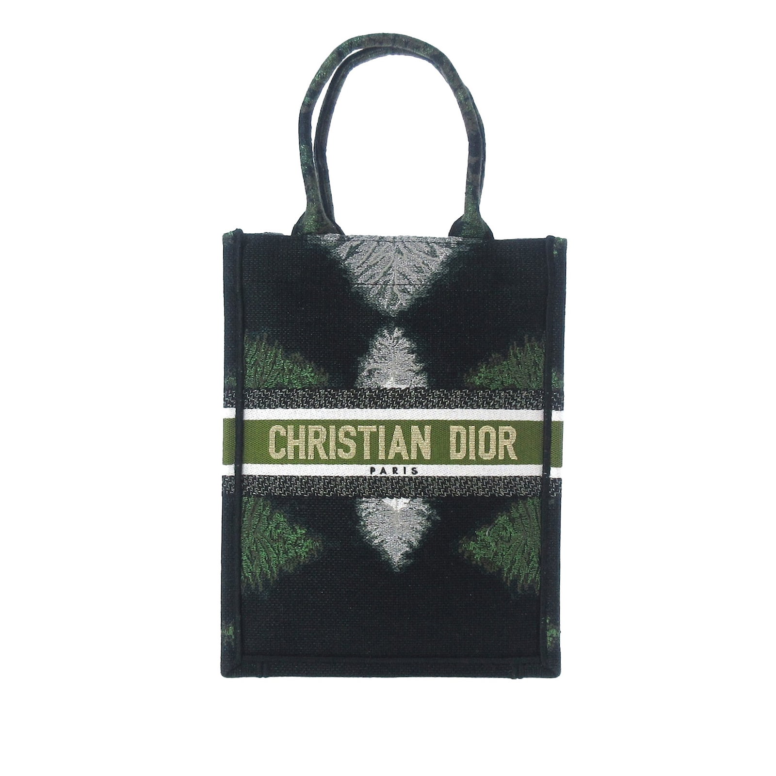 Dior Tie Dye Vertical Book Tote Green Canvas Bag (1 of 14)