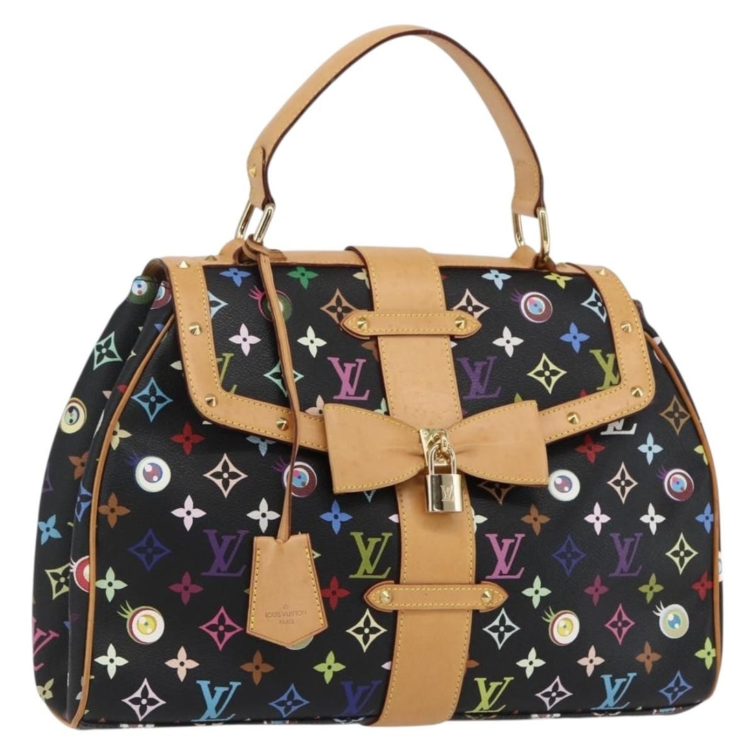 Louis Vuitton Multicolor Monogram I Love GM Sack Handbag M92052 with Accessories: Louis Vuitton Multicolor Monogram I Love GM Sack Handbag M92052 with Accessories The Louis Vuitton I Love Monogram Sack Retro GM is a stylish handbag crafted from monogram multicolor canvas in black a