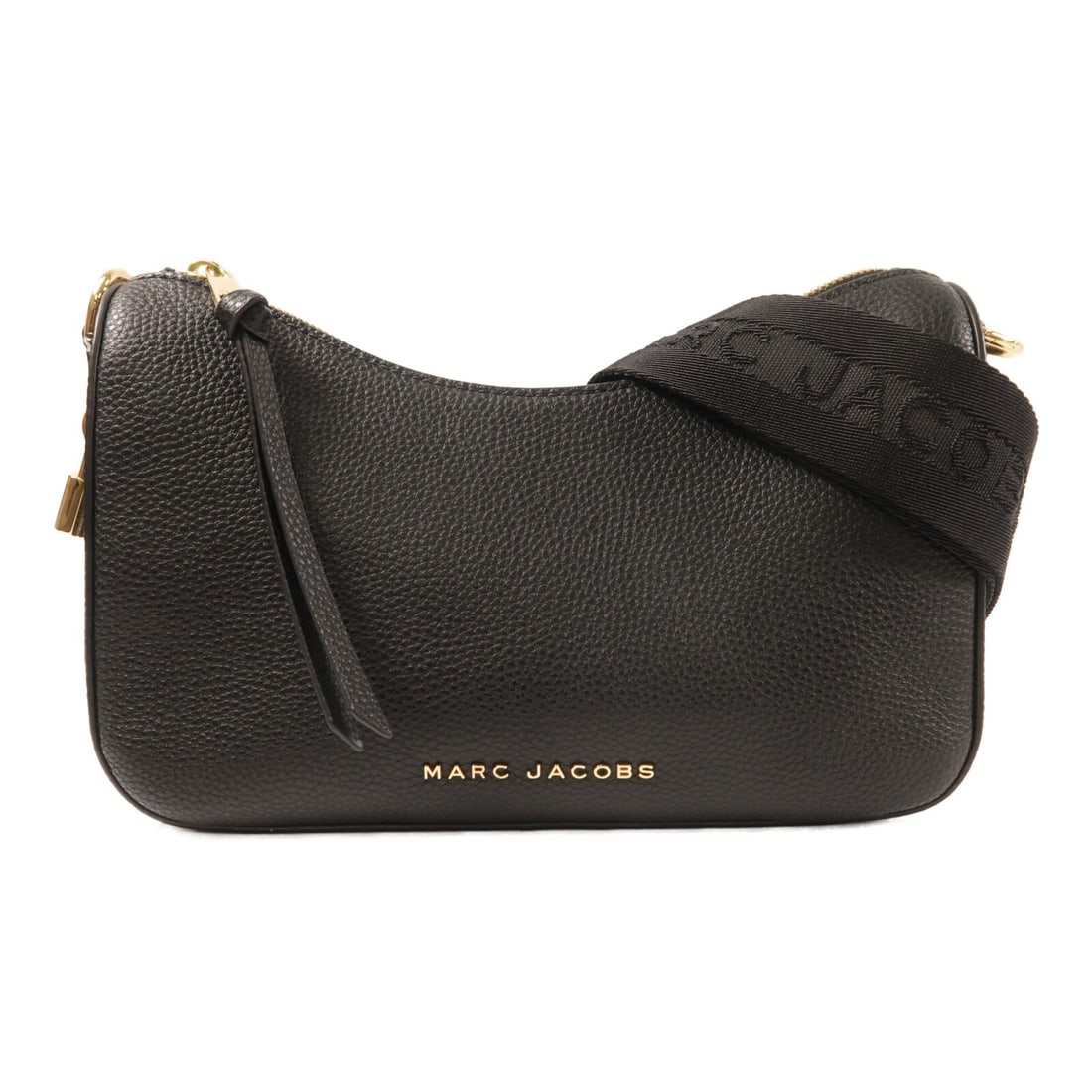 MARC JACOBS Black Calfskin Shoulder Bag with Gold Hardware (1 of 14)