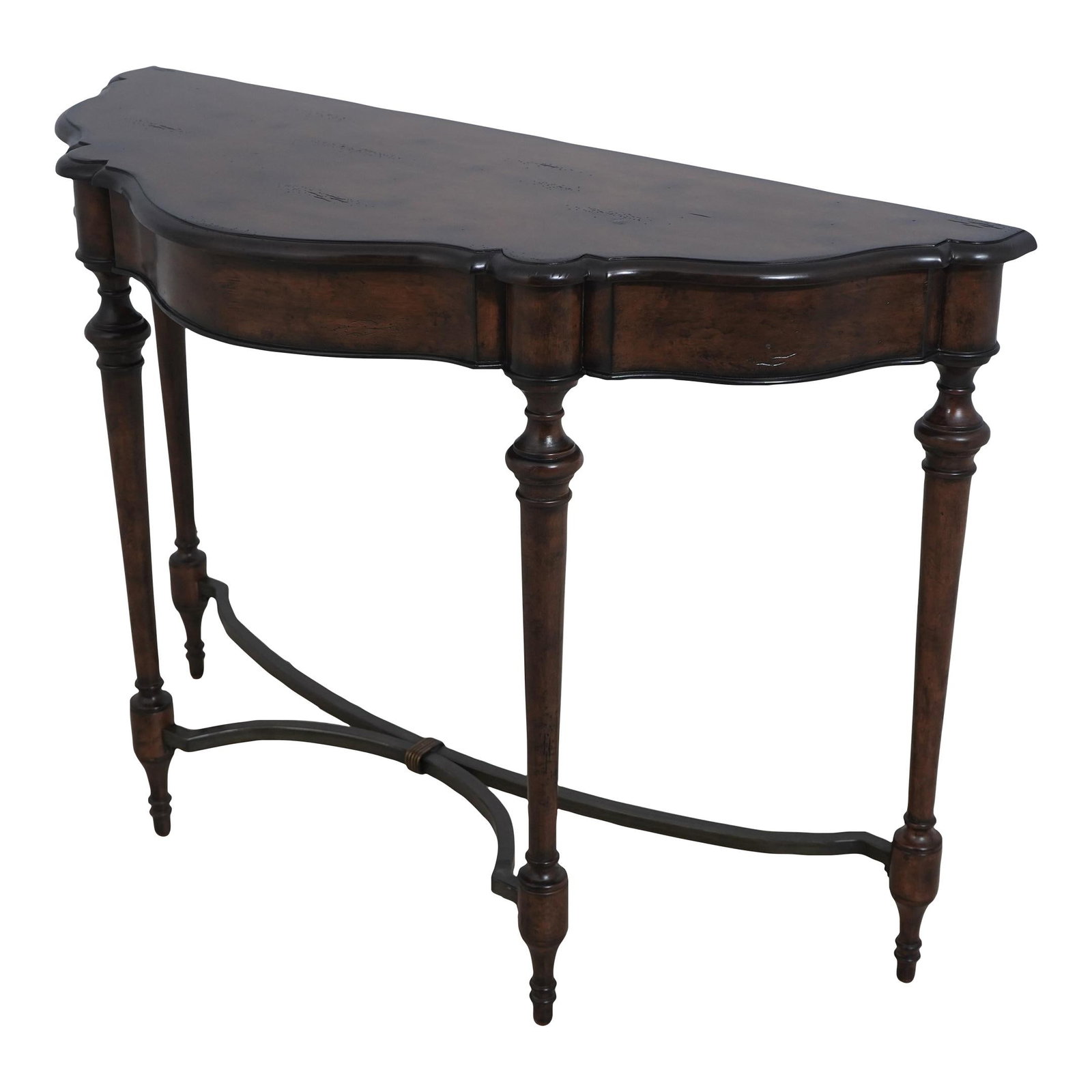 Uttermost Continental Style Distressed Wood Console Table 48 x 19.5 x 33.5 (1 of 10)