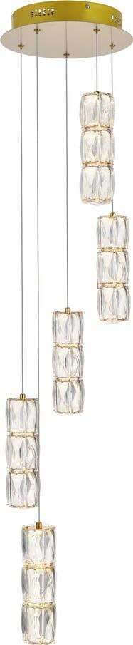 Elegant Lighting Polaris Crystal Pendant Light Adjustable 5 Bulbs (1 of 1)
