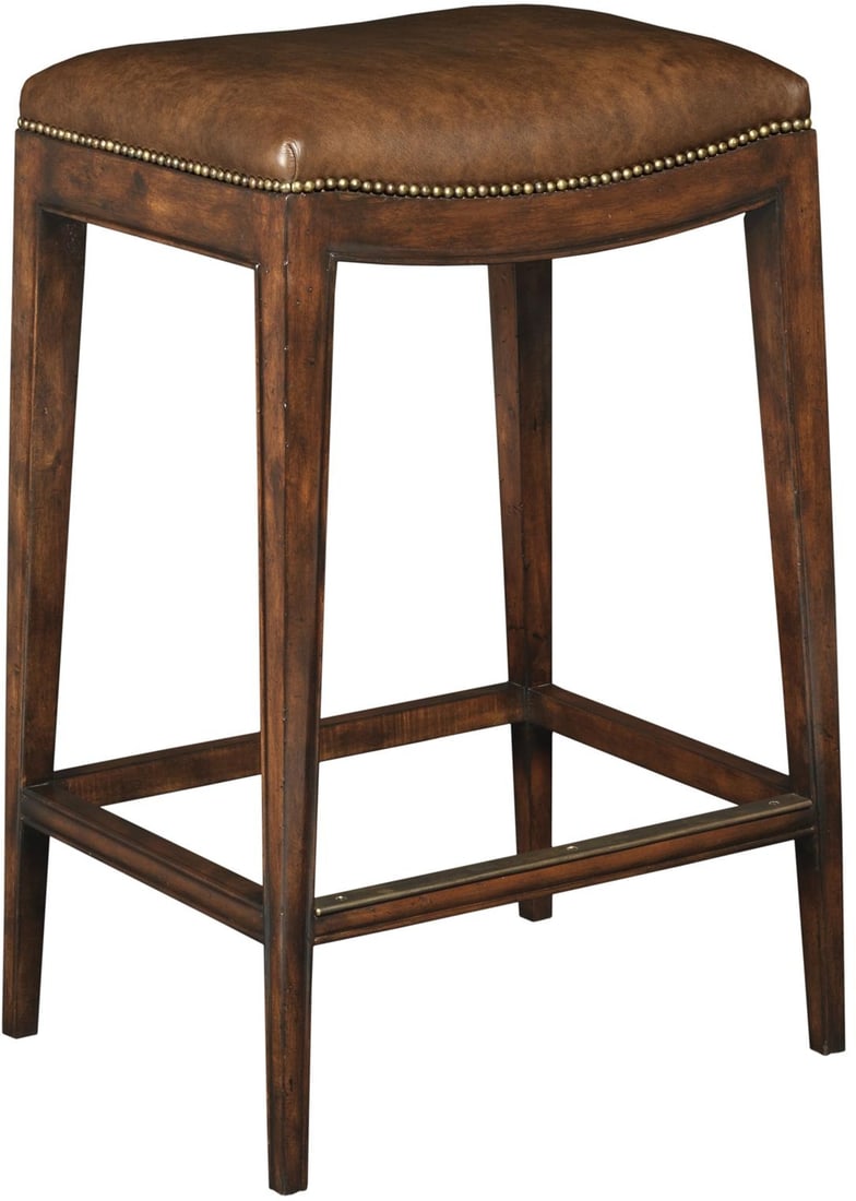 Woodbridge 31 Inch Bordeaux Leather Saddle Seat Bar Stool (1 of 1)