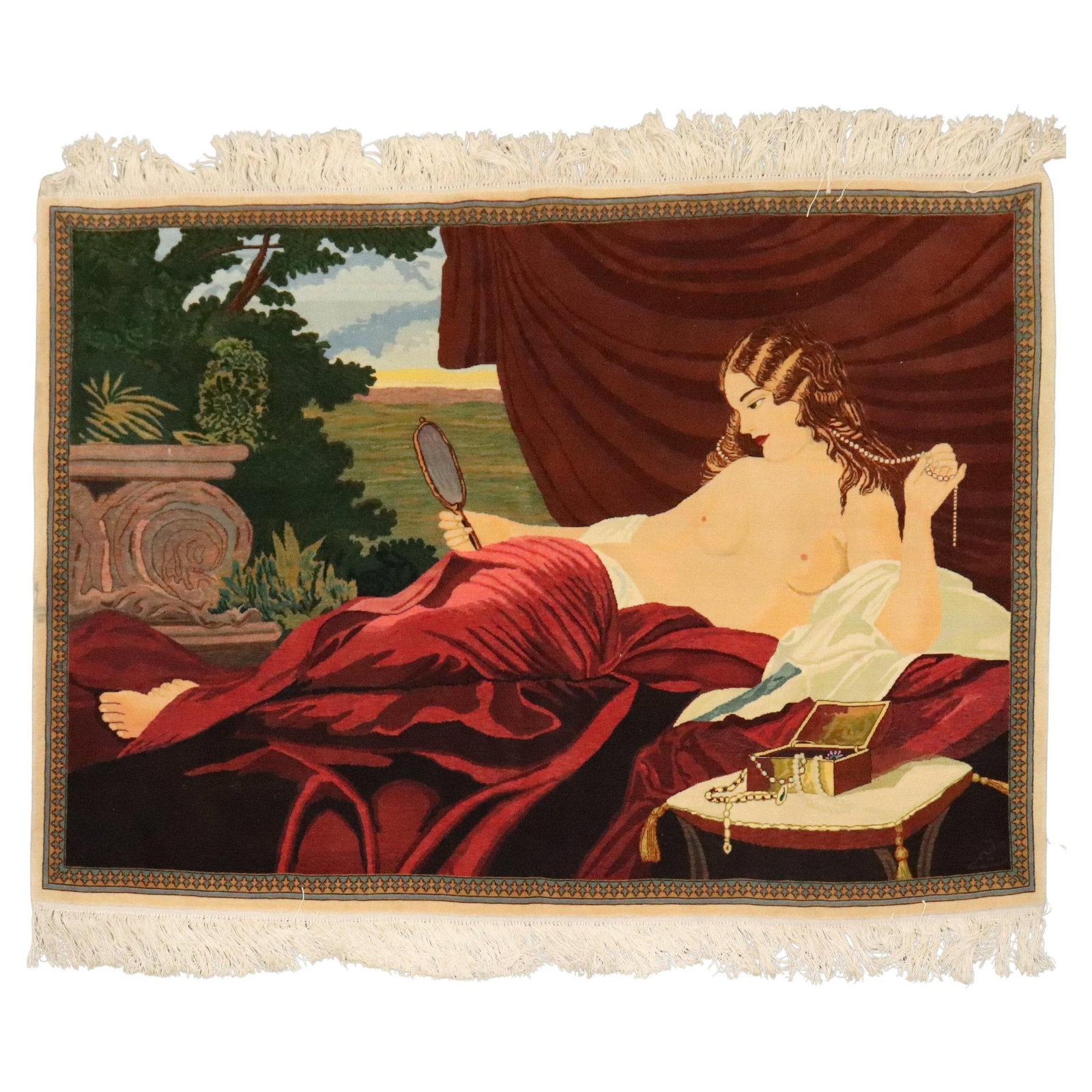 Zabihi Vintage Persian Kashan Rug Hand-Woven Wool 44 x 60: Zabihi Vintage Persian Kashan Rug Hand-Woven Wool 44 x 60 Explore the beauty of this mid-20th century Persian Kashan rug, meticulously hand-woven from high-quality wool. This vintage piece features a