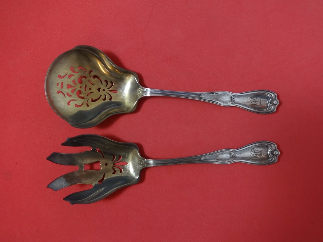 Gorham La Modele Sterling Silver Vegetable Serving Set Fork Pea Spoon (1 of 1)