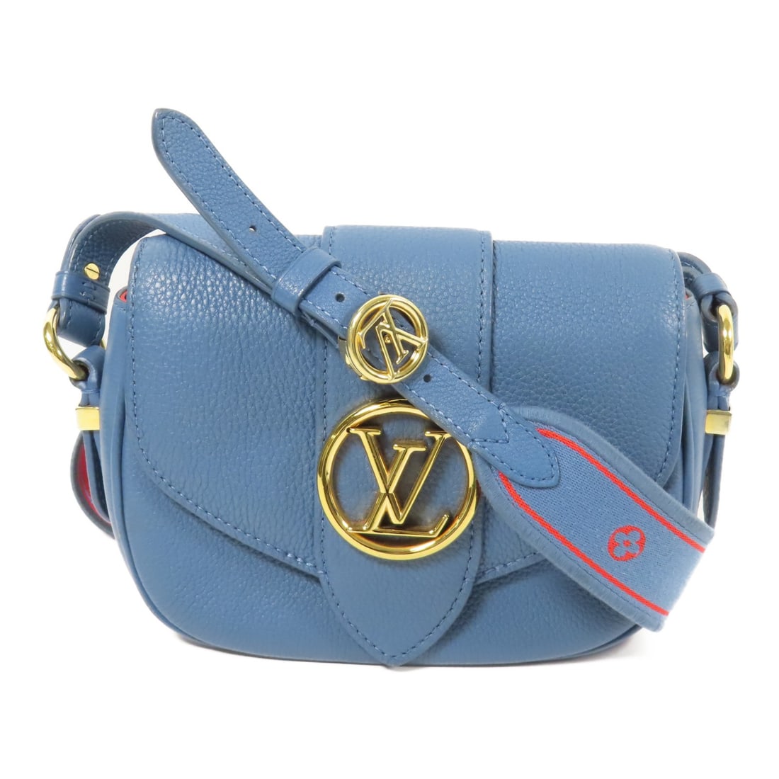 Louis Vuitton Pont 9 Soft PM Blue Calfskin Shoulder Bag M58964 GHW: Louis Vuitton Pont 9 Soft PM Blue Calfskin Shoulder Bag M58964 GHW The LOUIS VUITTON Pont 9 Soft PM Shoulder Bag is a luxurious accessory crafted from premium calfskin leather in a striking blue hue.