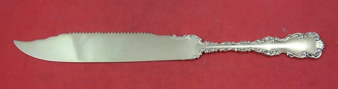 Whiting Gorham Louis XV Sterling Silver Cake Saw 9 7/8 Vermeil (1 of 2)