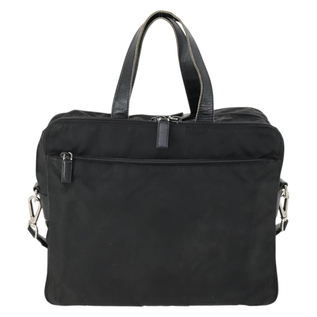 Prada Tessuto and Saffiano Leather Black Convertible Briefcase Bag (1 of 18)