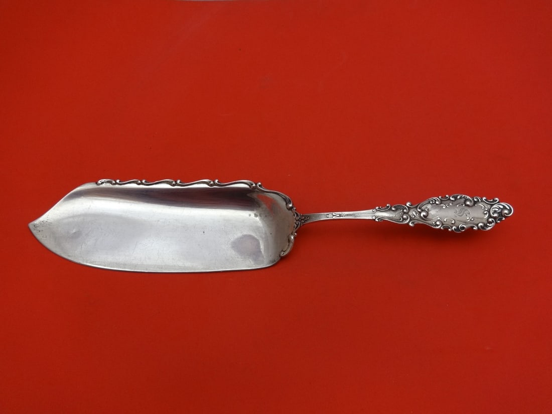 Gorham Luxembourg Sterling Silver Fish Server 10.25 Inch Monogrammed: Gorham Luxembourg Sterling Silver Fish Server 10.25 Inch Monogrammed This exquisite fish server is crafted in sterling silver and features the elegant Luxembourg pattern by Gorham. Measuring 10 1/4 in