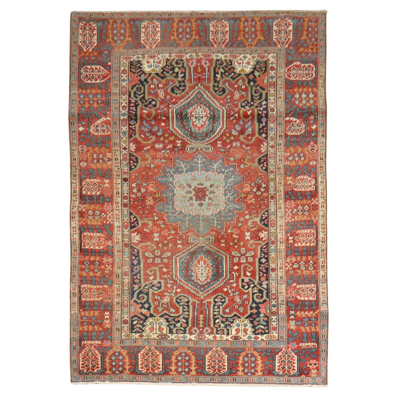 Antique Persian Serapi Foyer Rug 57 x 82 Hand-Woven Wool (1 of 12)