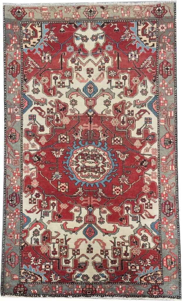 Handcrafted 4.7 x 7.7 Ruby Red Persian Hamadan Rug (1 of 7)