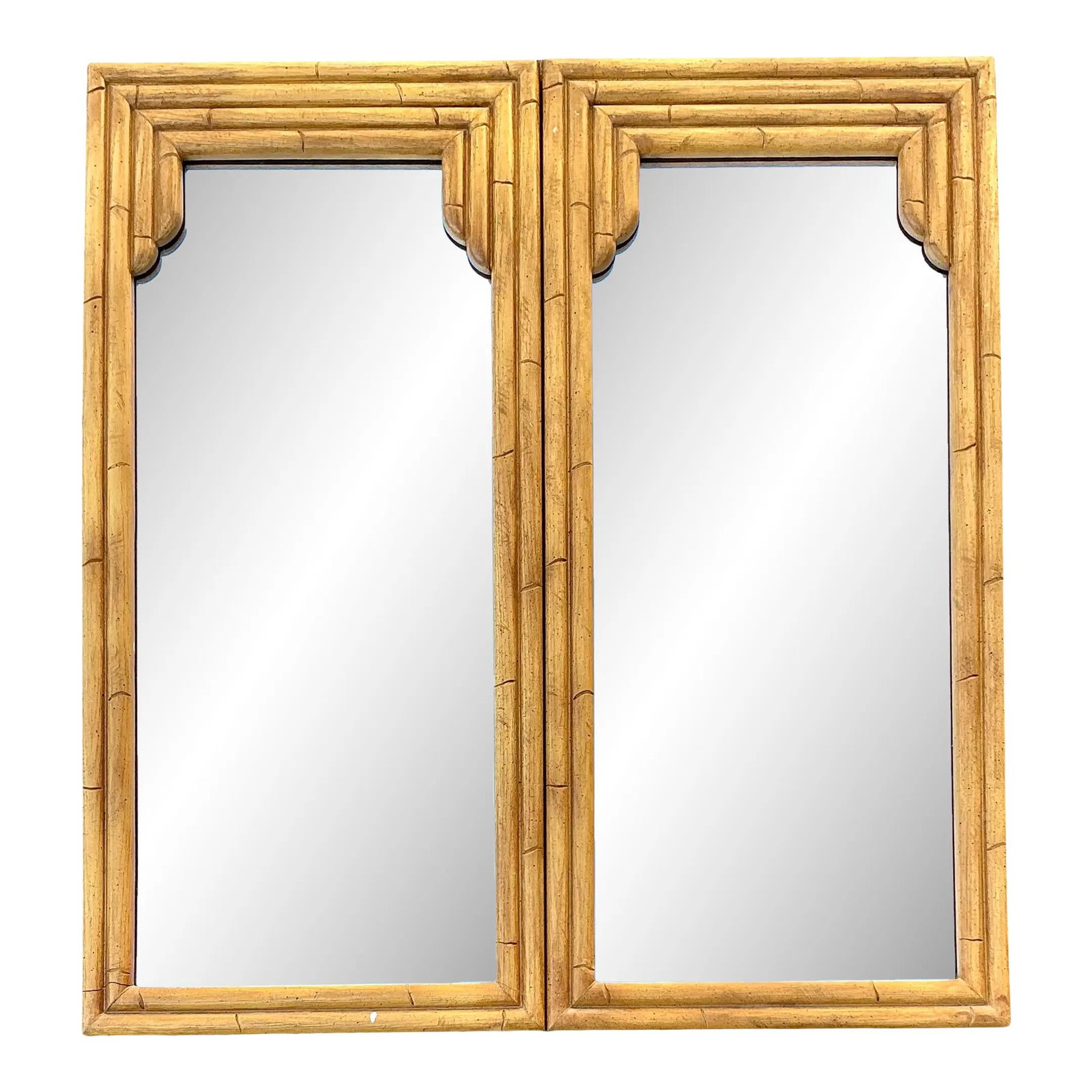 Vintage Coastal Rattan Mirror Set of 2 for Boho Decor (1 of 7)