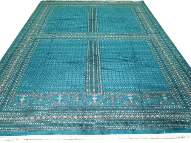 Elegant 9' x 12' Sky Blue Bokhara Rug for Home Decor (1 of 6)