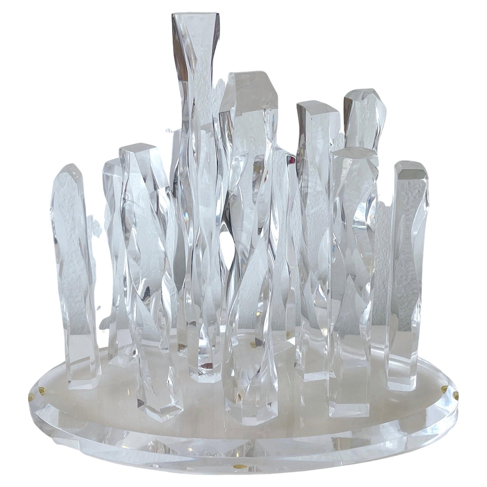 Z. Chaim 2001 Modern Lucite Cityscape Sculpture 14 in (1 of 10)