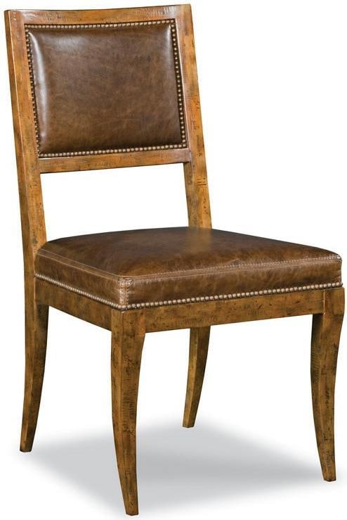 Woodbridge Ross Brown Leather Dining Chair Vintage Style (1 of 2)