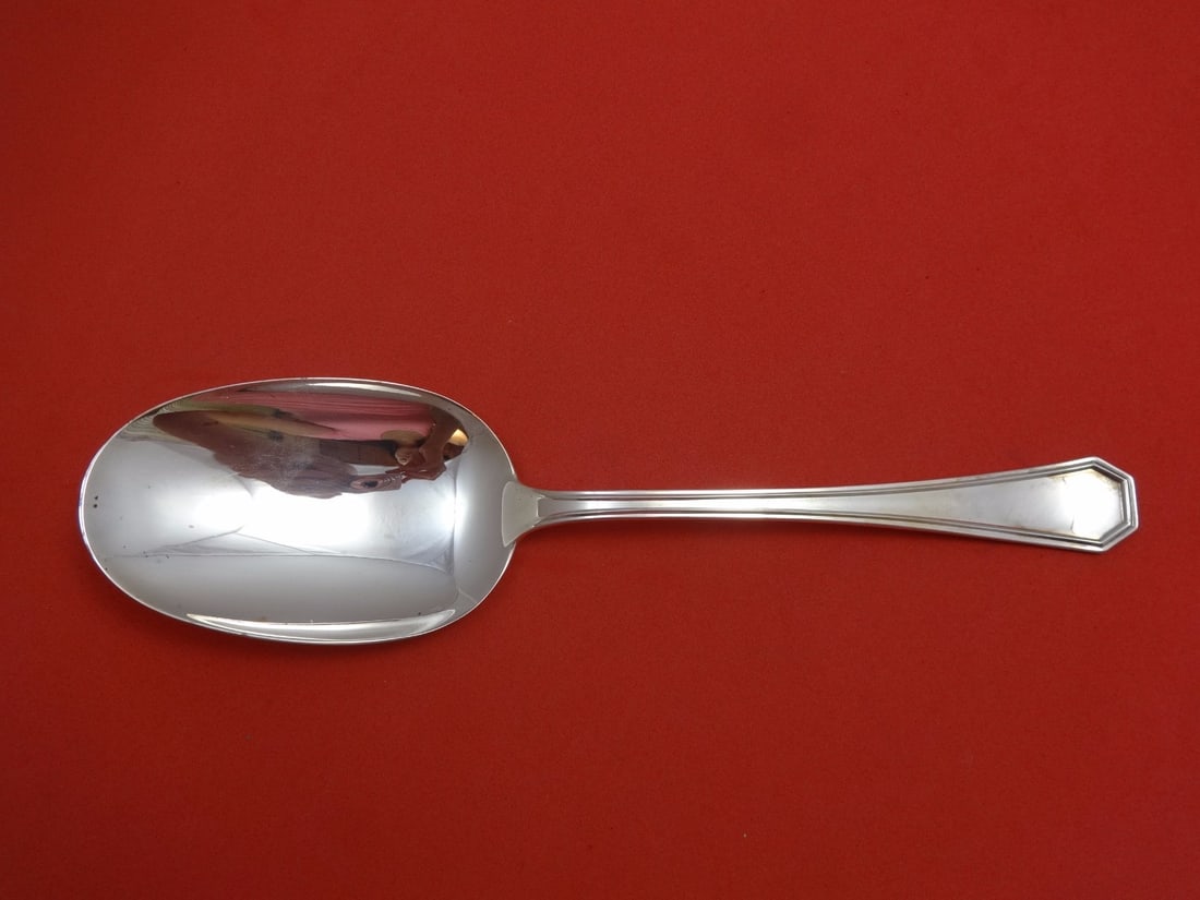 Calegaro Ottagonale Sterling Silver Rice Spoon 11 1/4 Inch: Calegaro Ottagonale Sterling Silver Rice Spoon 11 1/4 Inch This exquisite rice spoon, crafted from sterling silver, features a flat handle and is part of the elegant Ottagonale pattern by Calegaro, It
