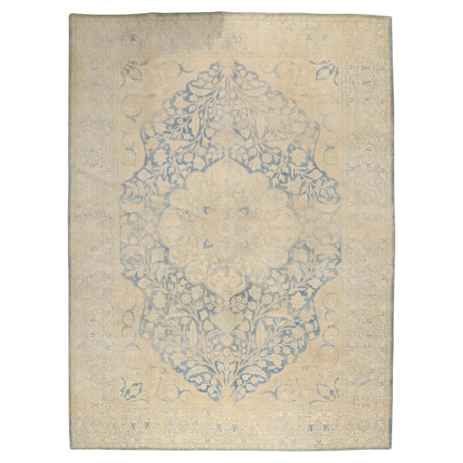 Bauhaus Style Antique Persian Tabriz Rug Hand-Woven Wool 8'2 x 11'4 Iran (1 of 13)