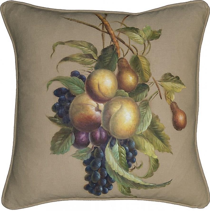 Provence Home Beige Leaf Pattern Throw Pillow 20x20 Handmade (1 of 1)