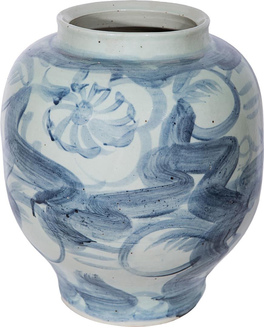 Hand-Crafted Large Belly Ceramic Silla Flower Jar (1 of 3)