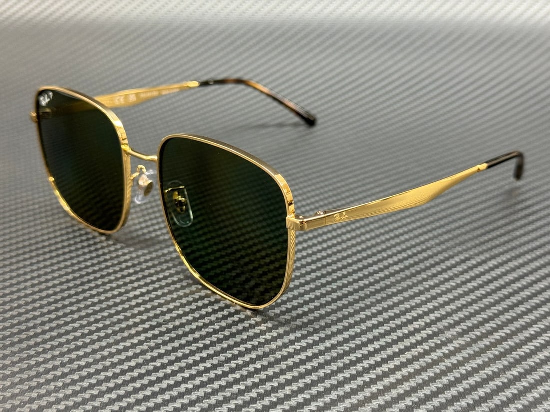 Ray-Ban RB3713D 001 9A Gold Green Polarized Sunglasses with Authenticity (1 of 5)